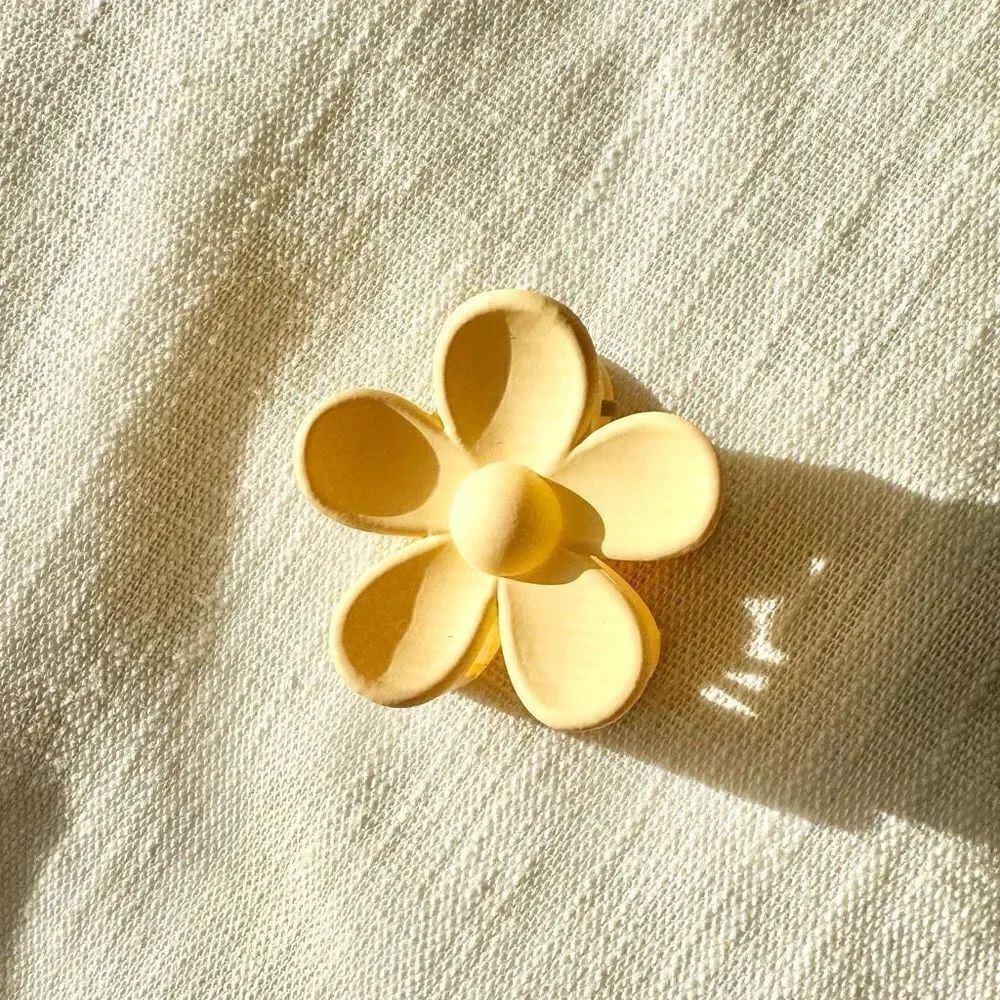Yellow cute flower hair clip